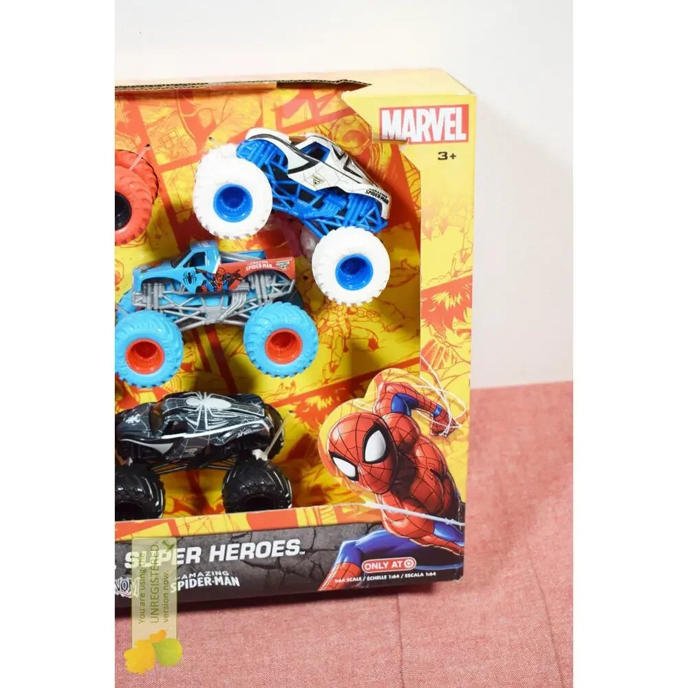 Monster Jam Marvel Super Heroes Amazing Spider-Man 5-Pack Monster Trucks